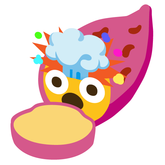exploding head sweet potato