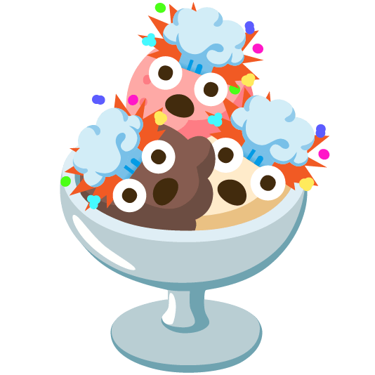 exploding head ice cream