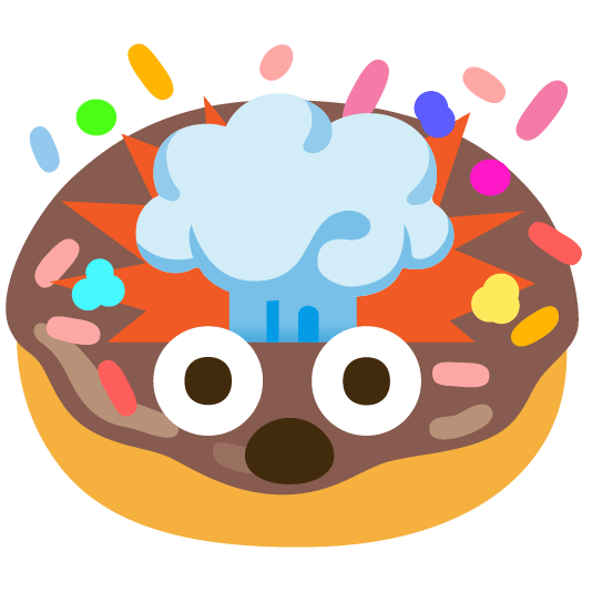 exploding head doughnut