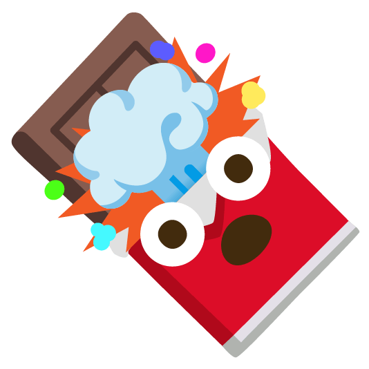 exploding head chocolate bar