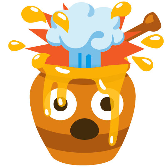 exploding head honey pot