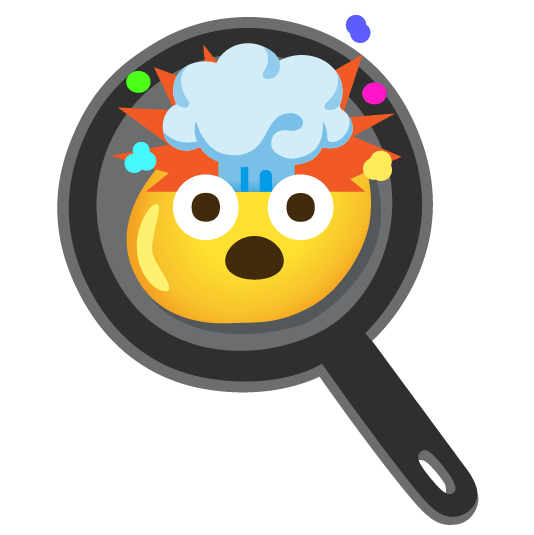 exploding head fried egg