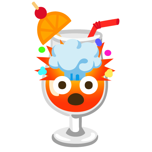 exploding head tropical drink