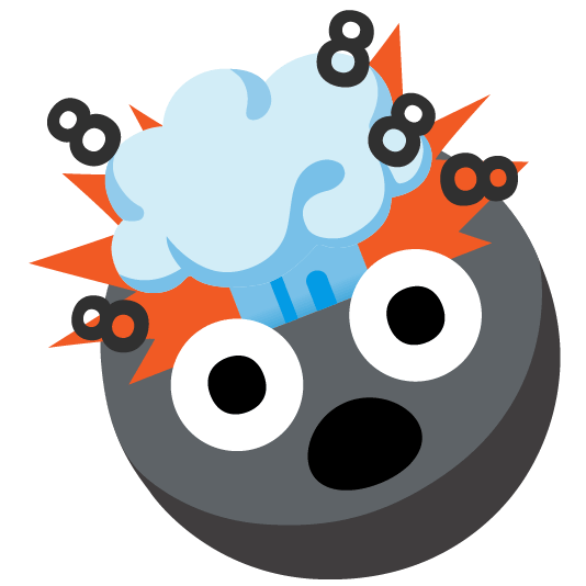 exploding head 8ball