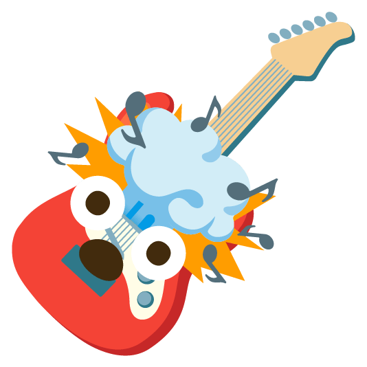 exploding head guitar