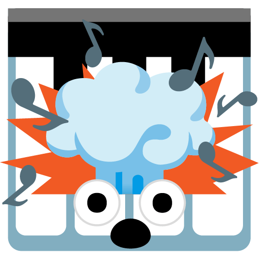 exploding head musical keyboard