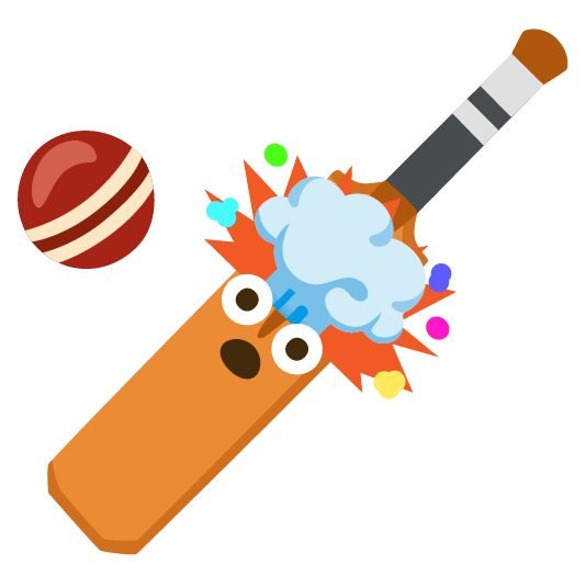 exploding head cricket bat and ball
