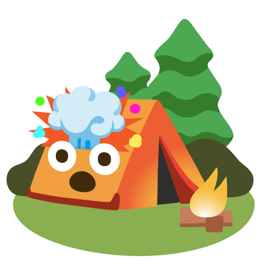 exploding head camping