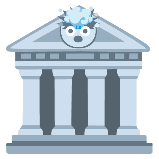 exploding head classical building