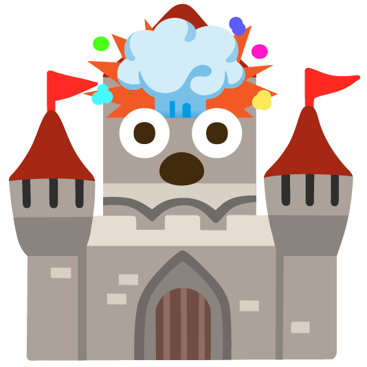 exploding head european castle