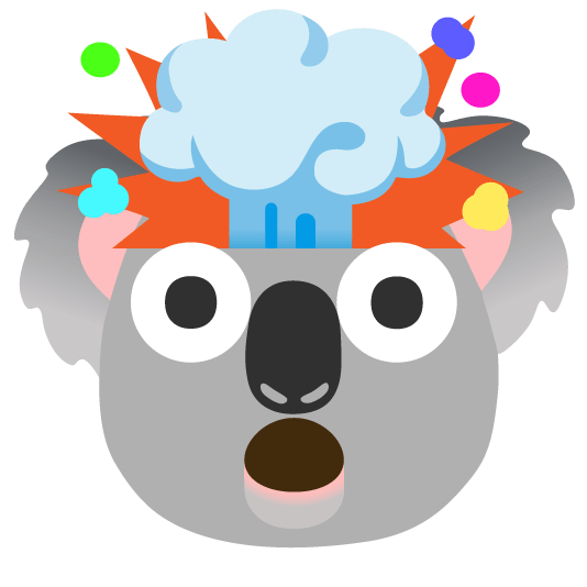 exploding head koala