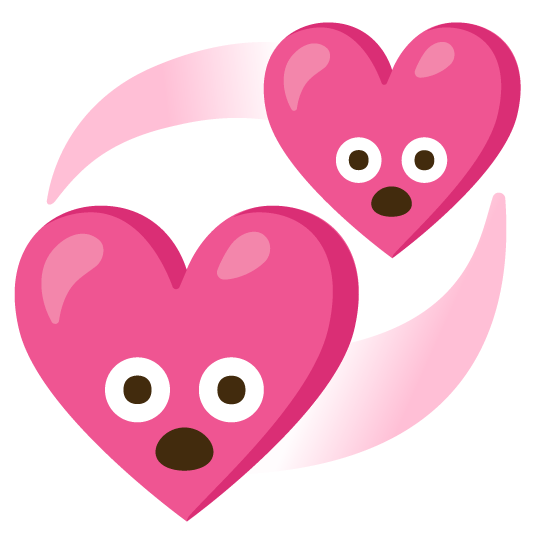 exploding head revolving hearts