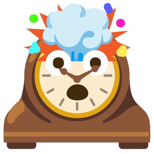 exploding head mantelpiece clock