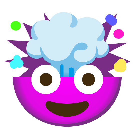 exploding head smiling imp