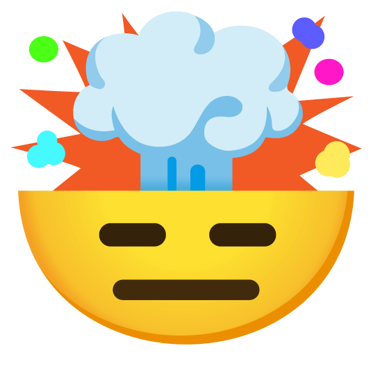 exploding head expressionless