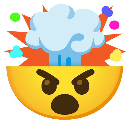 exploding head angry