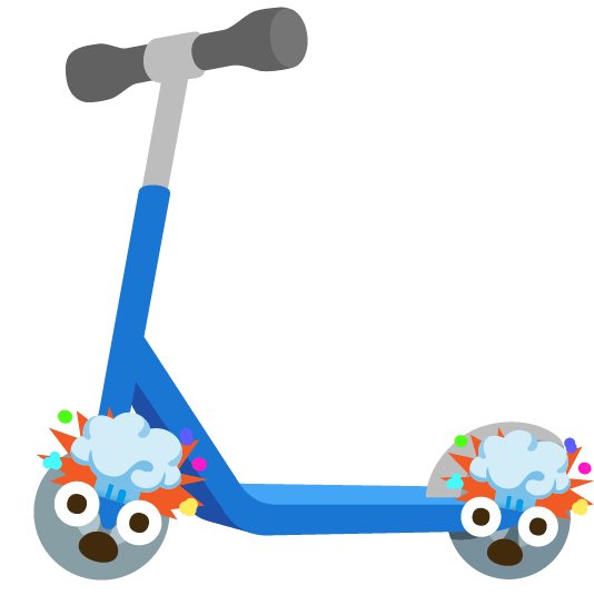 exploding head scooter