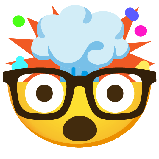 exploding head nerd face