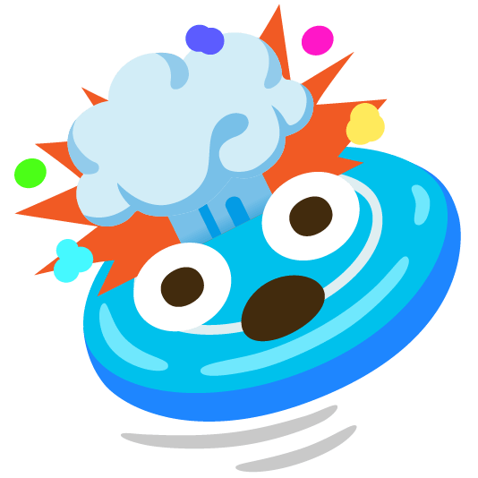 exploding head flying disc