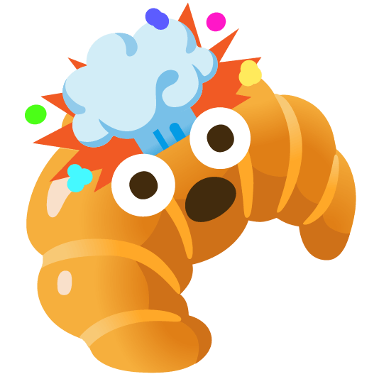 exploding head croissant