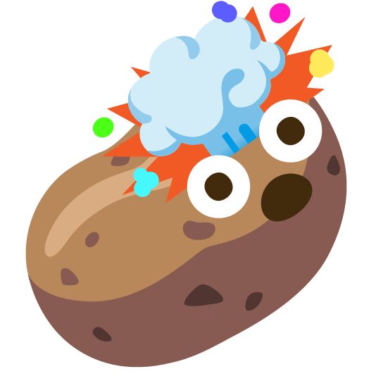 exploding head potato