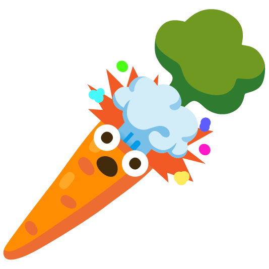 exploding head carrot