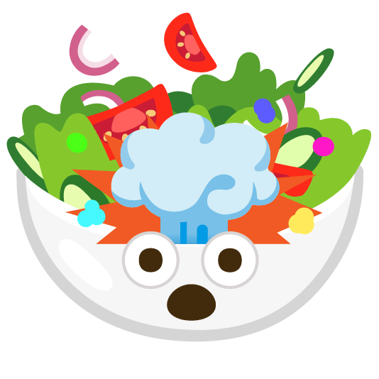 exploding head green salad