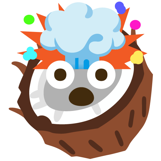 exploding head coconut