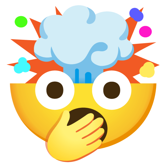 exploding head yawning face