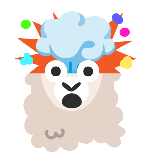 exploding head llama