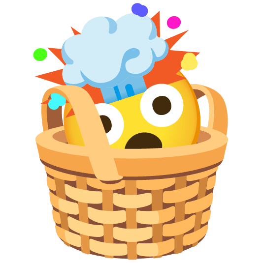 exploding head basket