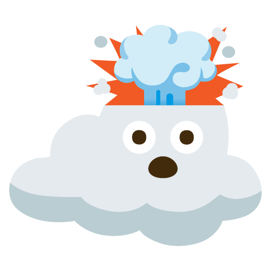 exploding head cloud