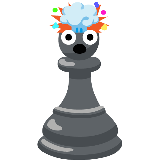 exploding head chess pawn