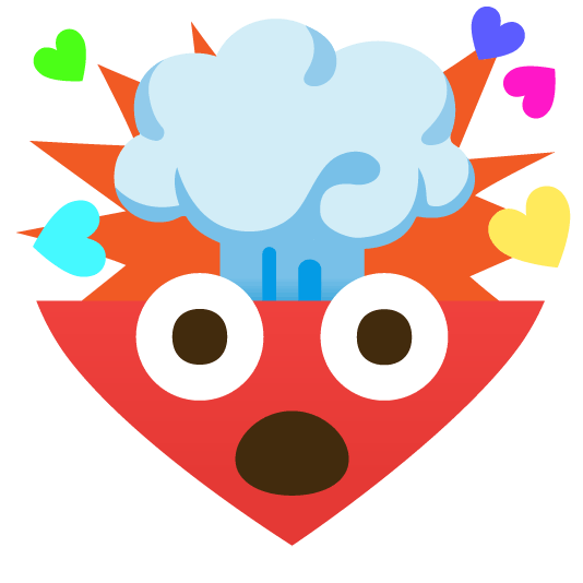 exploding head hearts