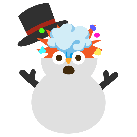 exploding head snowman without snow
