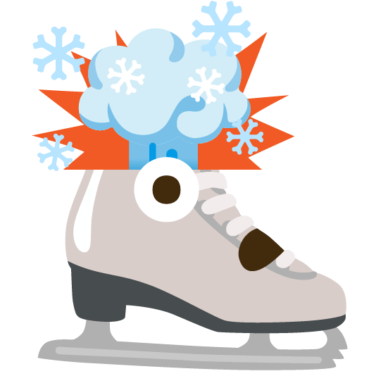 exploding head ice skate