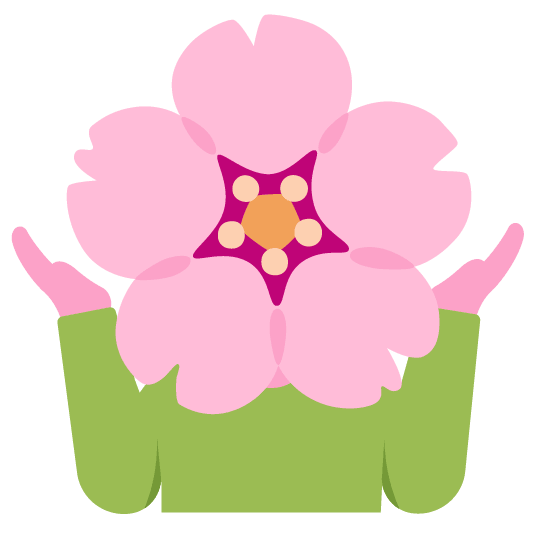 shrug cherry blossom