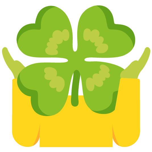 shrug four leaf clover