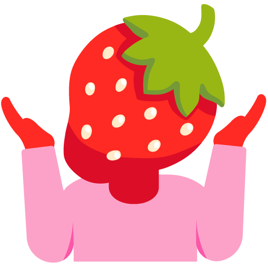 shrug strawberry