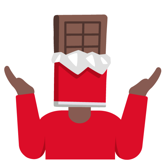 shrug chocolate bar