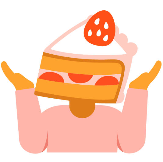 shrug cake
