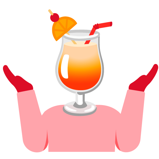 shrug tropical drink