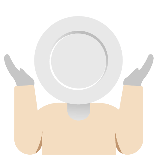 shrug knife fork plate