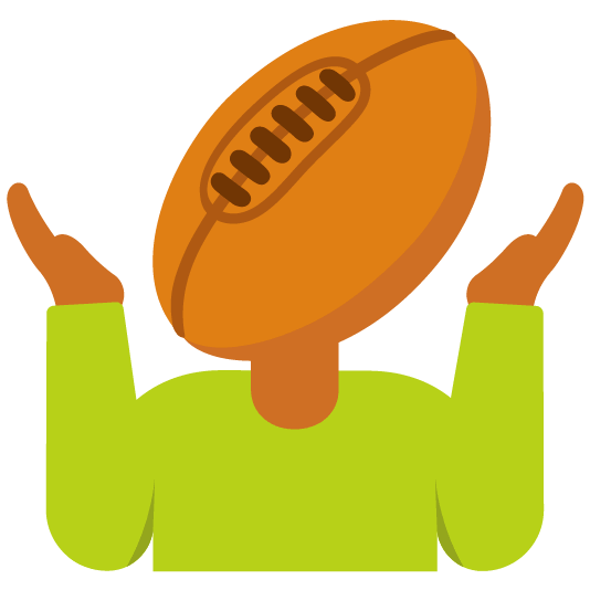 shrug rugby football
