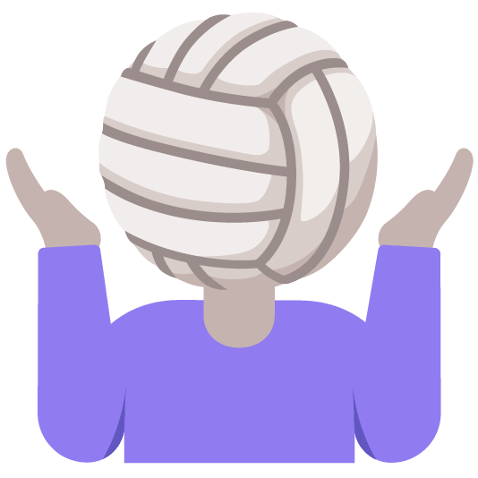 shrug volleyball