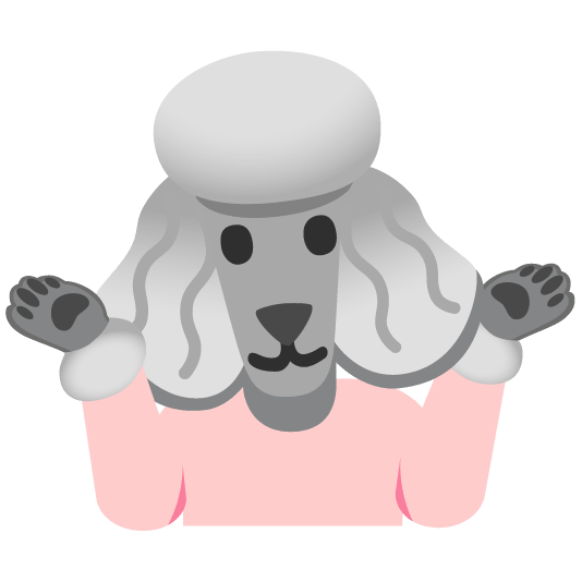 shrug poodle