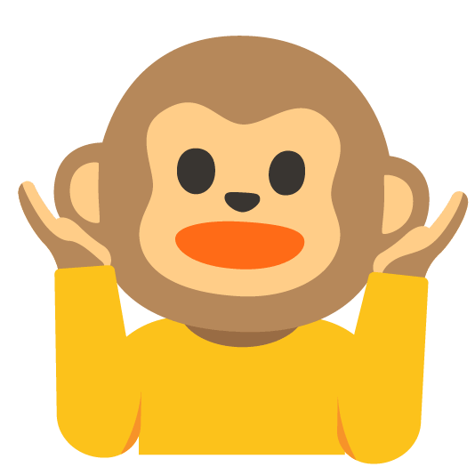 shrug monkey face