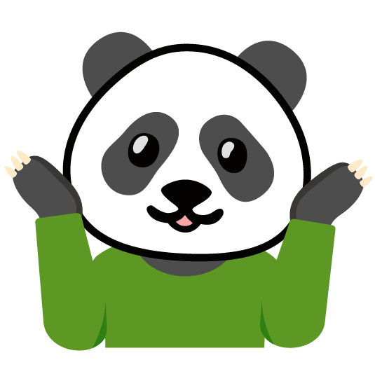 shrug panda face