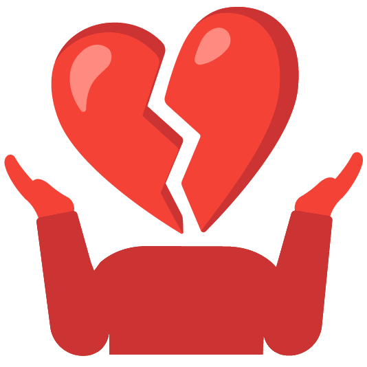 shrug broken heart