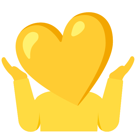 shrug yellow heart